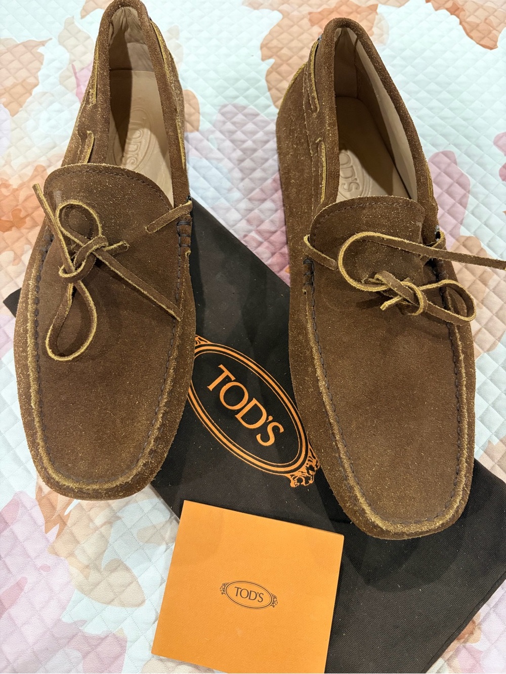 Tod's Brown Suede Penny-Style Driving Loafers
